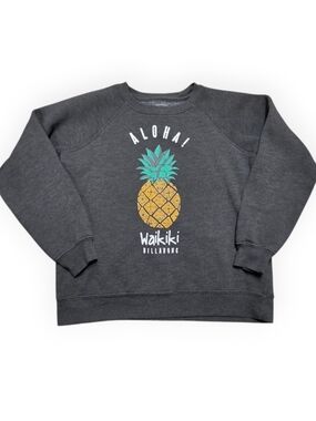Billabong Aloha Waikiki Pineapple Sweatshirt Charcoal Grey Size S